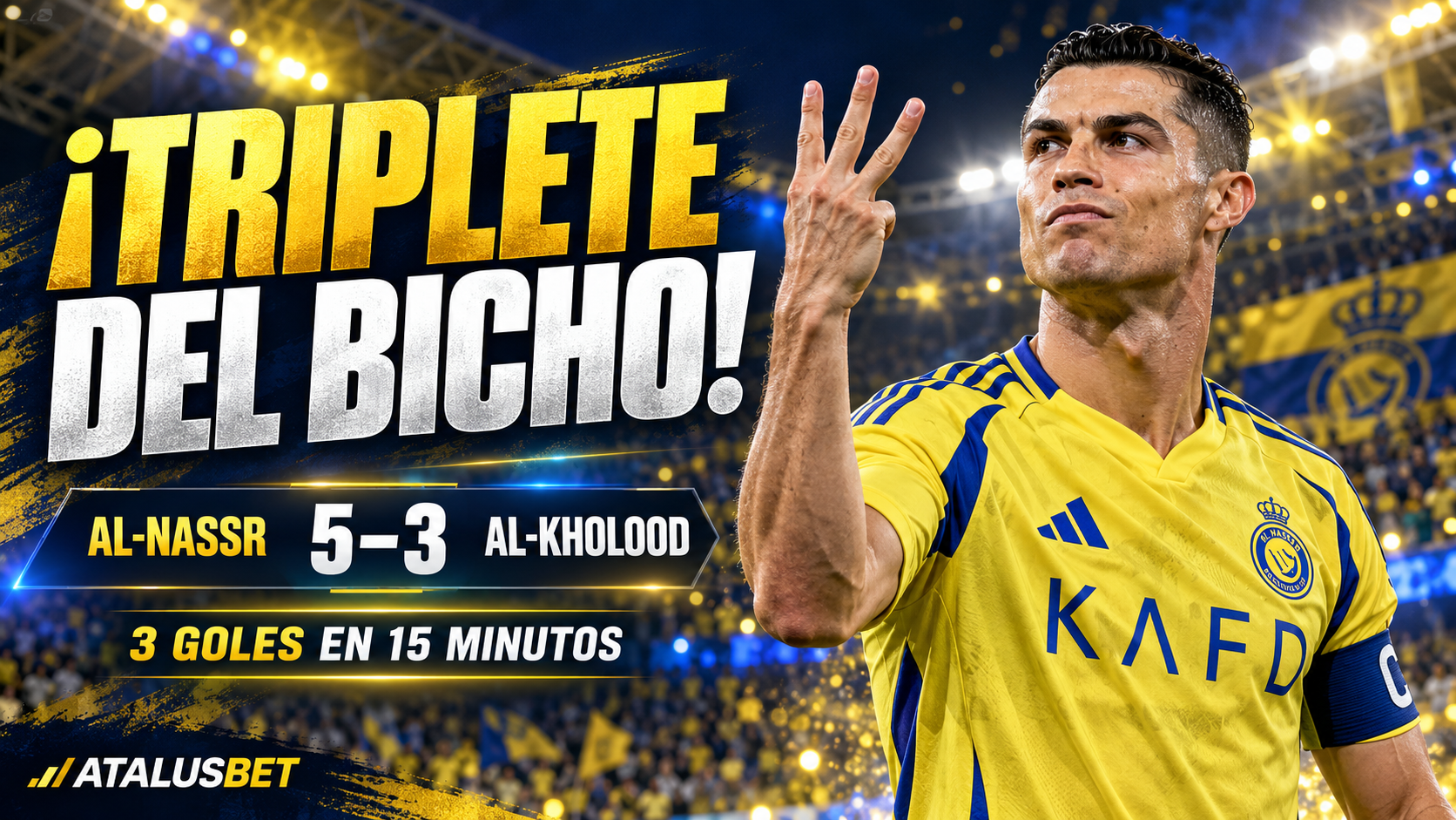 ¡Tres goles en 15 minutos! Cristiano rescata al Al-Nassr y acelera rumbo a los mil